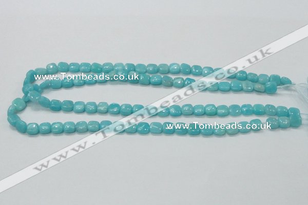 CAM305 15.5 inches 8*8mm square natural peru amazonite beads wholesale