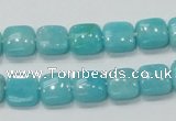 CAM306 15.5 inches 10*10mm square natural peru amazonite beads wholesale