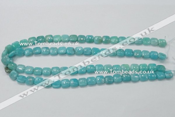 CAM306 15.5 inches 10*10mm square natural peru amazonite beads wholesale