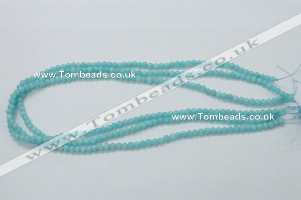 CAM307 15.5 inches 4mm round natural peru amazonite beads wholesale