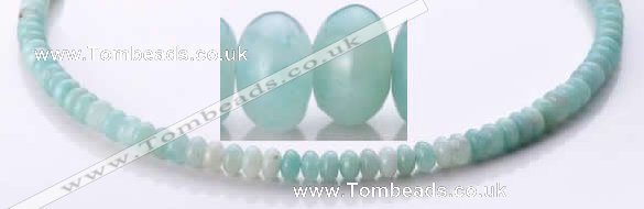 CAM31 4*6mm rondelle natural amazonite gemstone beads Wholesale