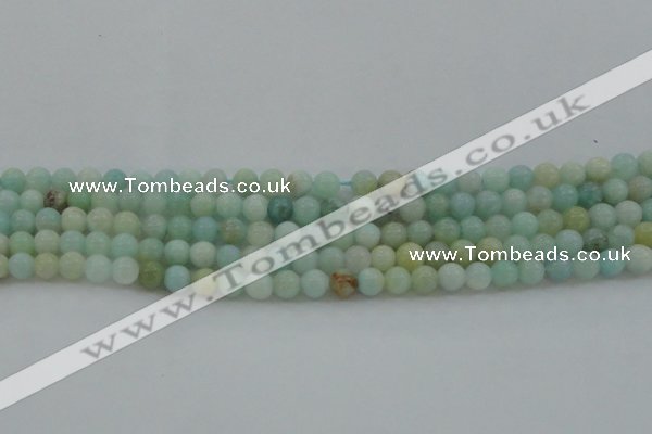 CAM321 15.5 inches 6mm round natural peru amazonite beads