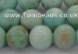 CAM325 15.5 inches 14mm round natural peru amazonite beads