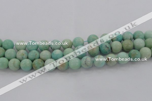 CAM325 15.5 inches 14mm round natural peru amazonite beads