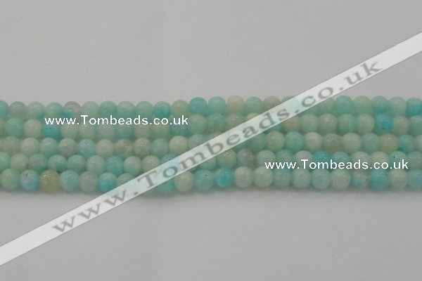 CAM332 15.5 inches 7mm round natural peru amazonite beads