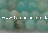 CAM333 15.5 inches 8mm round natural peru amazonite beads