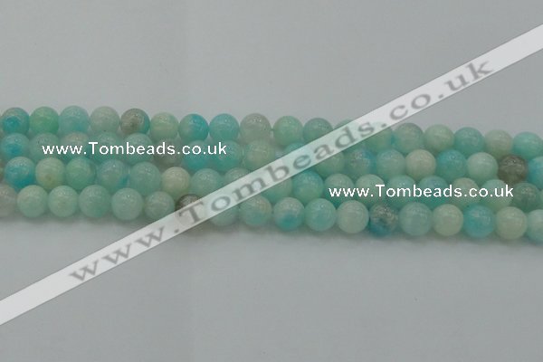 CAM333 15.5 inches 8mm round natural peru amazonite beads