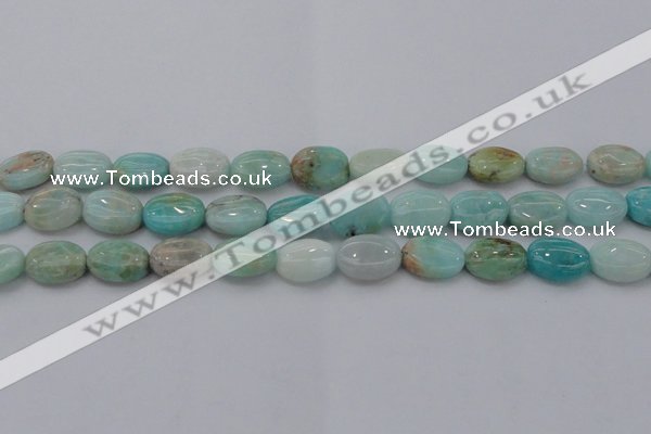 CAM338 15.5 inches 12*16mm oval natural peru amazonite beads