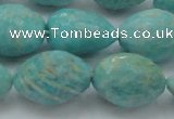 CAM341 15.5 inches 12*16mm faceted nuggets natural peru amazonite beads