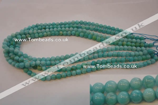 CAM351 15.5 inches 6mm round natural peru amazonite beads wholesale