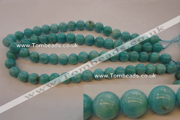 CAM354 15.5 inches 12mm round natural peru amazonite beads wholesale