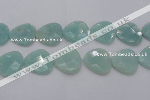 CAM367 15.5 inches 33*33mm faceted triangle amazonite beads