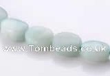 CAM37 5*7mm natural amazonite flat oval gemstone beads Wholesale