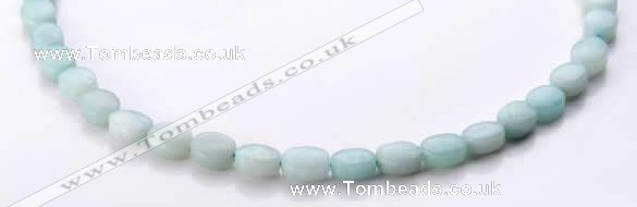 CAM37 5*7mm natural amazonite flat oval gemstone beads Wholesale