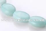 CAM40 natural amazonite flat oval 12*16mm beads Wholesale