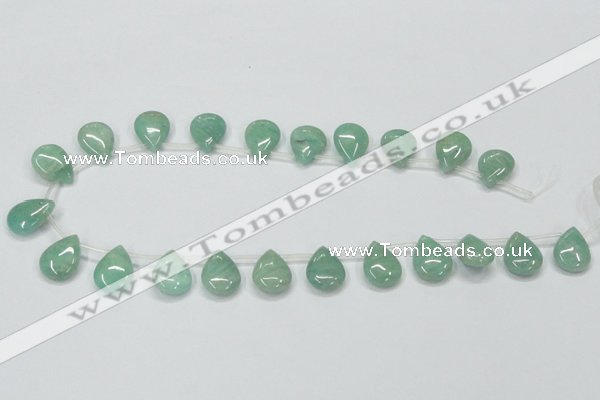 CAM416 15.5 inches 13*18mm flat teardrop natural russian amazonite beads