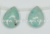 CAM417 15.5 inches 18*25mm flat teardrop natural russian amazonite beads