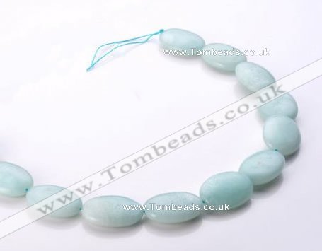 CAM43 flat oval 18*25mm natural amazonite beads wholesale