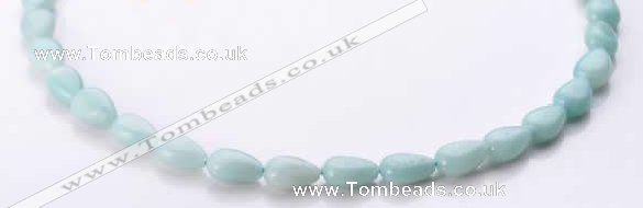 CAM45 8*12mm natural amazonite flat teardrop beads Wholesale