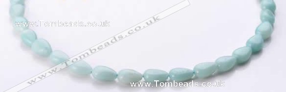 CAM45 8*12mm natural amazonite flat teardrop beads Wholesale