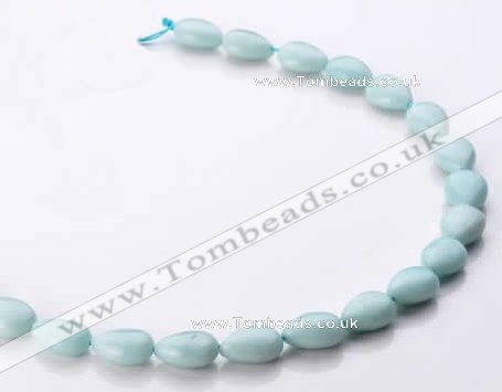 CAM46 10*14mm natural amazonite flat teardrop beads Wholesale