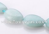 CAM48 12*18mm flat teardrop natural amazonite beads Wholesale