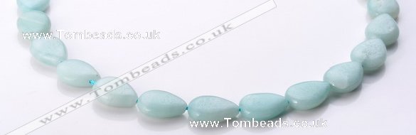 CAM48 12*18mm flat teardrop natural amazonite beads Wholesale