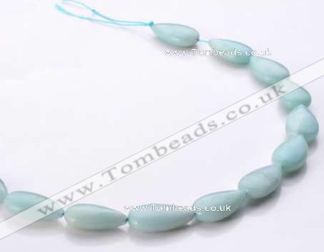 CAM50 flat teardrop natural amazonite 13*22mm beads Wholesale