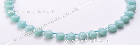 CAM52 8*11mm flat teardrop natural amazonite gemstone beads