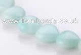 CAM54 heart 12*12mm natural amazonite gemstone beads Wholesale