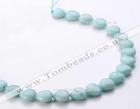 CAM55 heart natural amazonite 14*14mm gemstone beads Wholesale