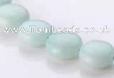 CAM58 12mm coin natural amazonite gemstone beads Wholesale