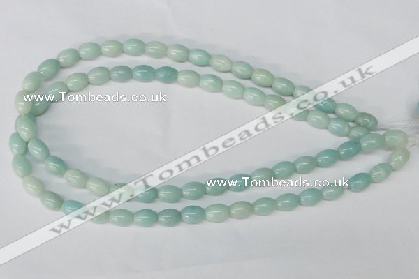 CAM602 15.5 inches 8*11mm rice Chinese amazonite gemstone beads