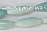 CAM603 15.5 inches 10*30mm rice Chinese amazonite gemstone beads
