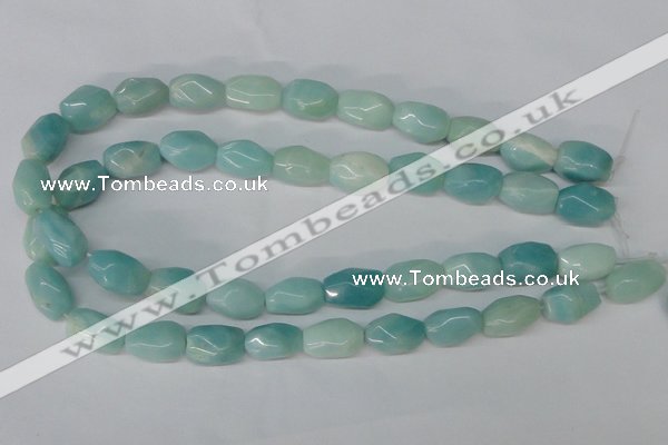 CAM609 15.5 inches 13*18mm faceted nugget Chinese amazonite beads