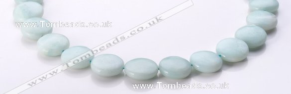 CAM61 coin natural amazonite 18mm gemstone beads Wholesale