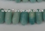 CAM615 15.5 inches 8*18mm faceted rondelle Chinese amazonite beads