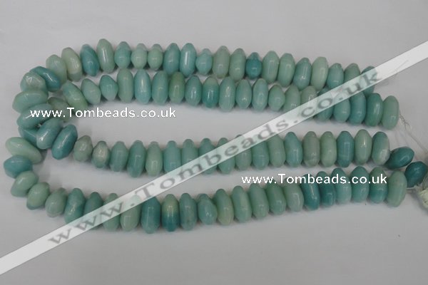 CAM615 15.5 inches 8*18mm faceted rondelle Chinese amazonite beads