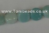 CAM618 15.5 inches 8mm flat round Chinese amazonite gemstone beads