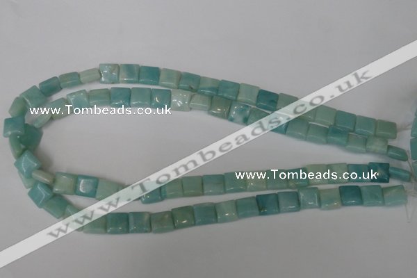 CAM624 15.5 inches 10*10mm square Chinese amazonite gemstone beads