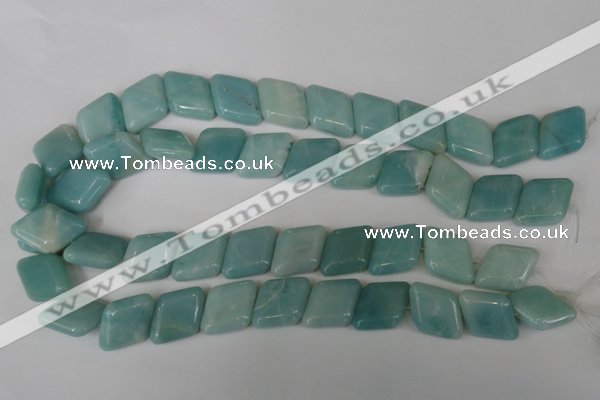 CAM627 15.5 inches 17*17mm diamond Chinese amazonite gemstone beads