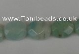 CAM632 15.5 inches 8*10mm faceted oval Chinese amazonite gemstone beads