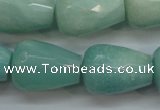 CAM655 15.5 inches 18*25mm faceted teardrop amazonite beads