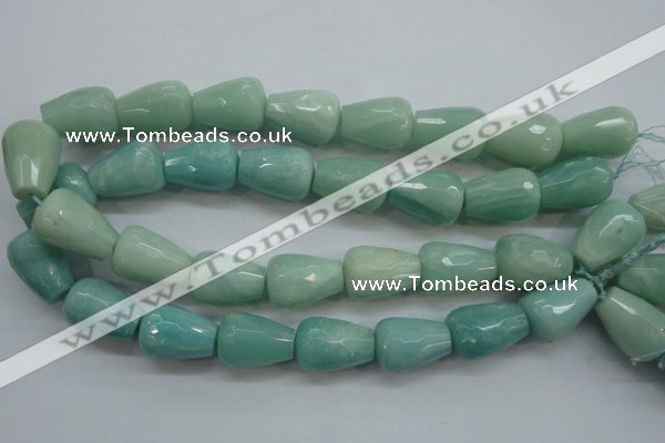 CAM655 15.5 inches 18*25mm faceted teardrop amazonite beads