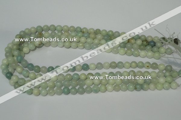 CAM702 15.5 inches 8mm round natural amazonite gemstone beads