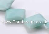 CAM72 7*18*18mm rhombic natural amazonite beads Wholesale