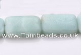 CAM74 18*25mm rectangle natural amazonite beads Wholesale