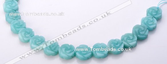 CAM79 natural amazonite 5*14mm carved flower beads Wholesale