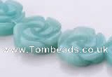 CAM81 carved flower natural amazonite 5*18mm beads Wholesale