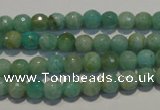 CAM811 15.5 inches 6mm faceted round Brazilian amazonite beads